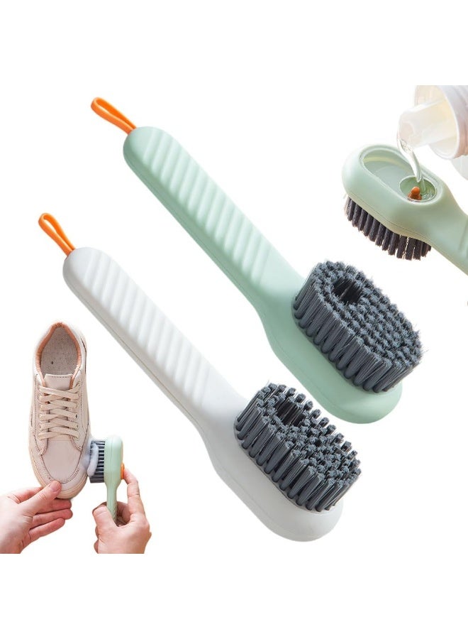 Multifunctional Liquid Shoe Brush Liquid Adding Soft Fur Cleaning Brush,2024 New Scrub Brushes for Cleaning, Multifunctional Laundry Brush with Liquid Box for Washing Clothes Shoes (2pcs) - Image 1