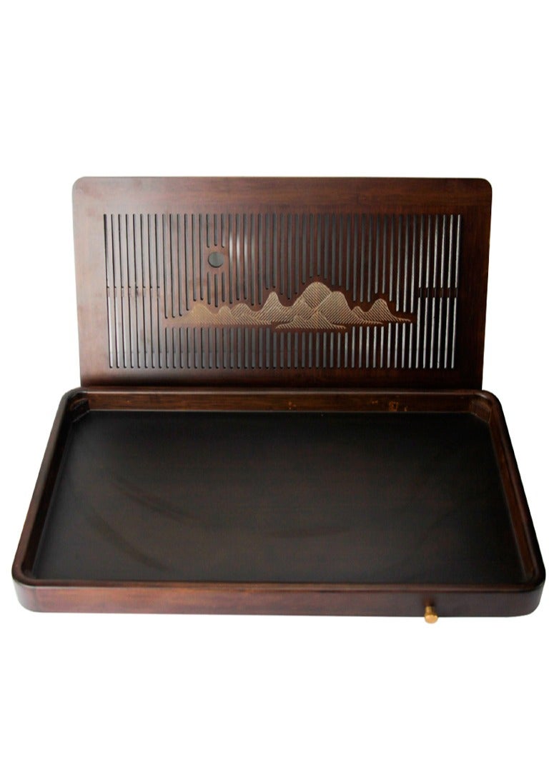 Tealand Chaban Bamboo Tea Board Tea board for Chinese Traditional Tea Ceremonies (Gong Fu Cha)(6.5x38x25.5cm) - Image 1