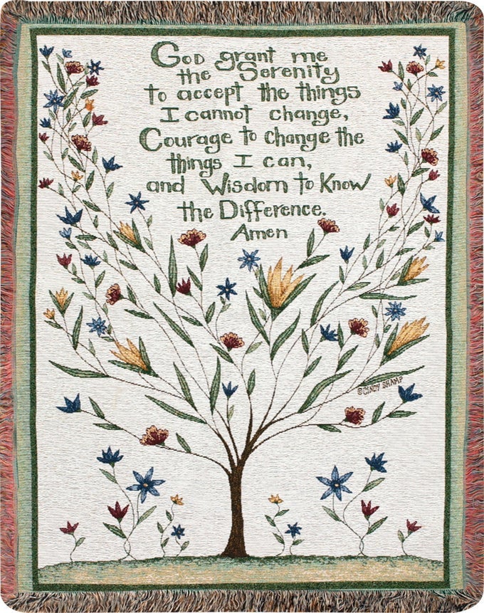 MANUAL INSPIRATIONAL COLLECTION 50 X 60INCH TAPESTRY THROW SERENITY PRAYER