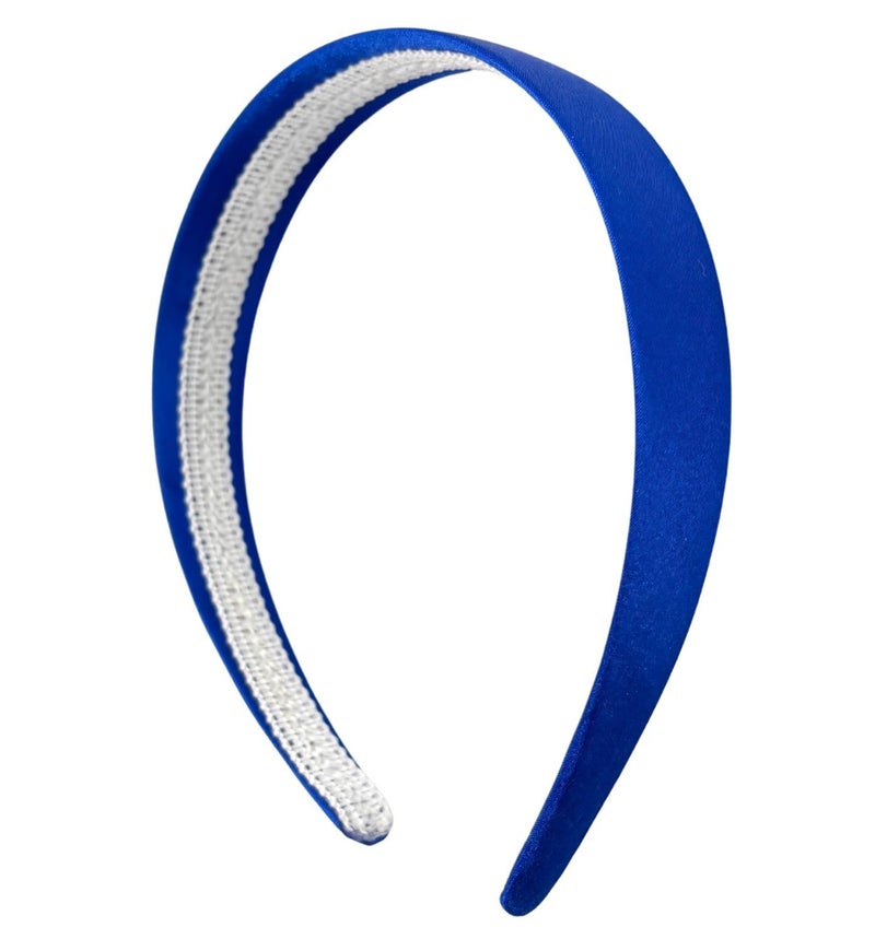 MD Style Headband for Women and Girls - 1 inch Hairband - Hair Accessories, Hard Headbands, Satin Hairbands (Royal Blue, 1 inch) - Image 1