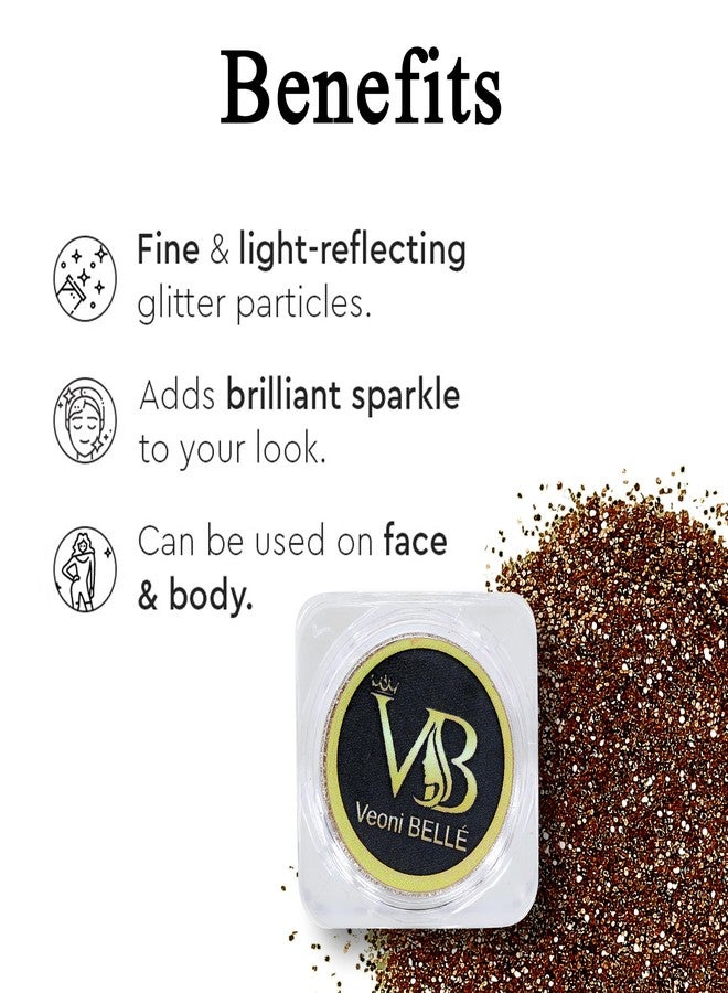 Veoni Belle HD Holographic loose Glitter eyeshadow for eye makeup-Ruby Red 5g - Image 5