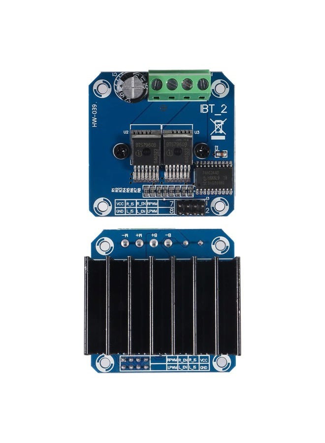 DORHEA 5PCS BTS7960 DC Stepper Motor Driver Module 43A Current Limit Control Module H-Bridge PWM Smart Car Board Compatible with Ar duino Raspberry Pi Smart Car - Image 4