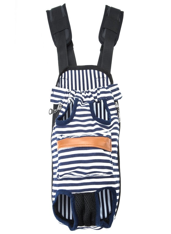 NaFurAhi GEEPET Legs Out Front-Facing Dog Carrier Hands-Free Adjustable Pet Puppy Cat Backpack Carrier for Walking Hiking Bike and Motorcycle (Medium, Stripe) - Image 1