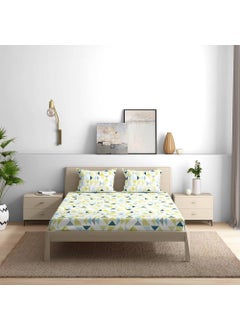 Wakefit Wakefit Bedsheet for Queen Size, Bedsheet Queen Size Bed Cotton, Fitted Bedsheets Queen Size Cotton, 144 TC 100% Cotton with 2 Pillow Covers (Elastic Fitted Sheet 78x60 : Maze), Maze-multicolor  - Image 4