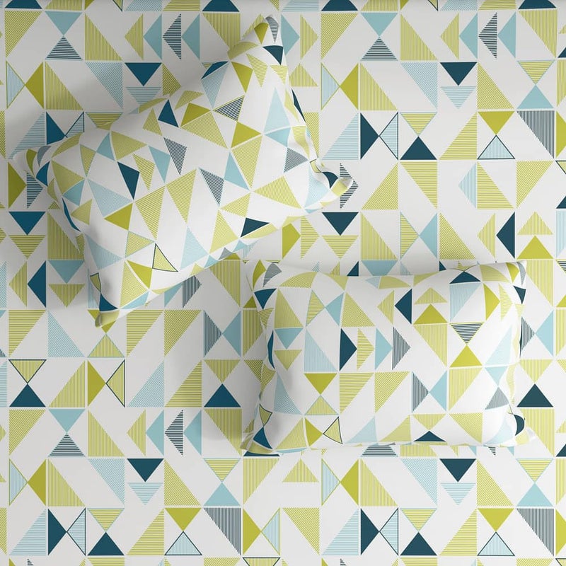 Wakefit Bedsheet for Queen Size, Bedsheet Queen Size Bed Cotton, Fitted Bedsheets Queen Size Cotton, 144 TC 100% Cotton with 2 Pillow Covers (Elastic Fitted Sheet 78x60 : Maze), Maze-multicolor - Image 3