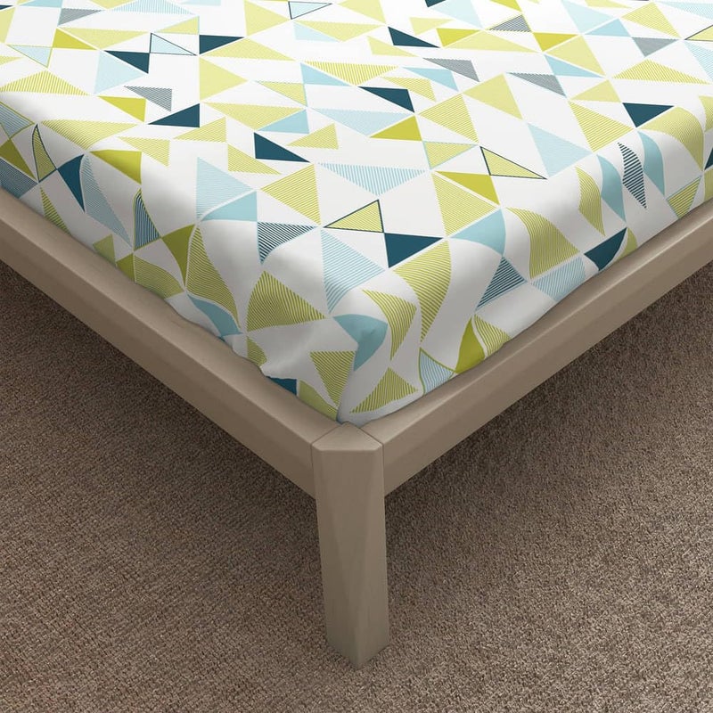 Wakefit Bedsheet for Queen Size, Bedsheet Queen Size Bed Cotton, Fitted Bedsheets Queen Size Cotton, 144 TC 100% Cotton with 2 Pillow Covers (Elastic Fitted Sheet 78x60 : Maze), Maze-multicolor - Image 5