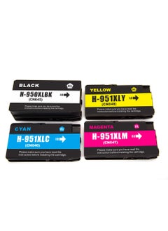 NexNova ink Cartridges 950XL 951XL for HP High Yield 4-Pack 950 951 XL for Printer Officejet Pro 251dw 276dw 8100 8600 8610 8620 8630 8640 8650 8660  - Image 1