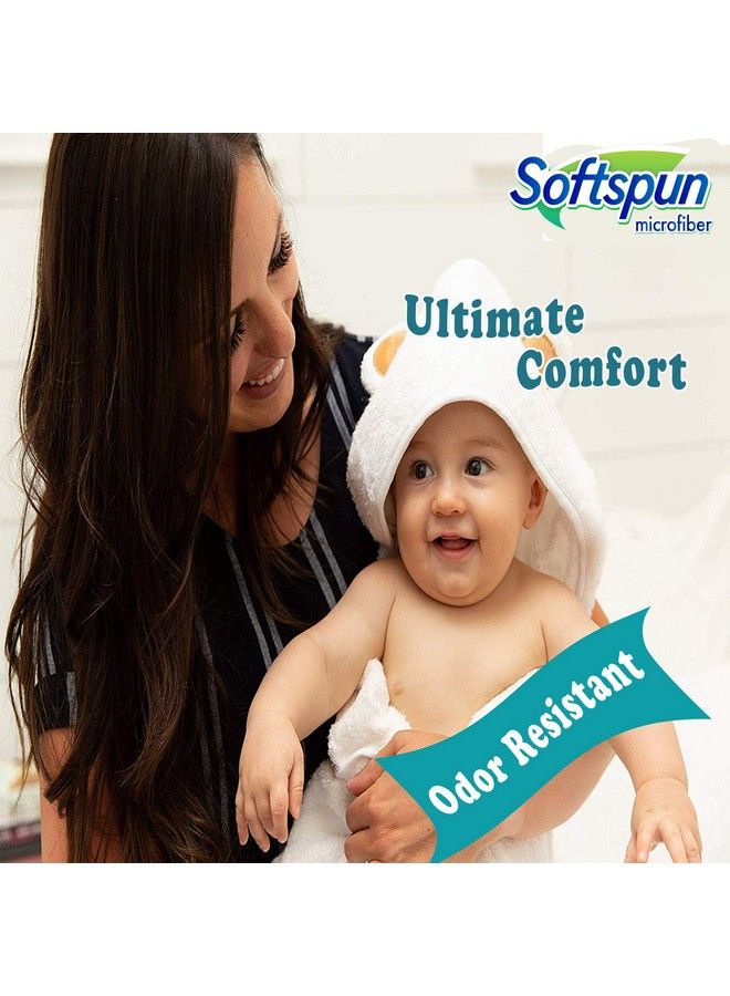 SOFTSPUN Microfiber Baby Hand & Face Wipes 30X30 Cms 1 Piece Towel Set 340 Gsm (Orange) Super Soft & Silky For Hand Face And Body Hypoallergenic Sensitive Skin Wipes & Washcloths. - Image 5