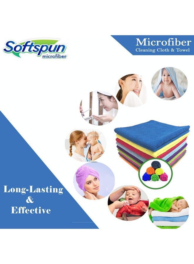 SOFTSPUN Microfiber Baby Hand & Face Wipes 30X30 Cms 1 Piece Towel Set 340 Gsm (Orange) Super Soft & Silky For Hand Face And Body Hypoallergenic Sensitive Skin Wipes & Washcloths. - Image 4