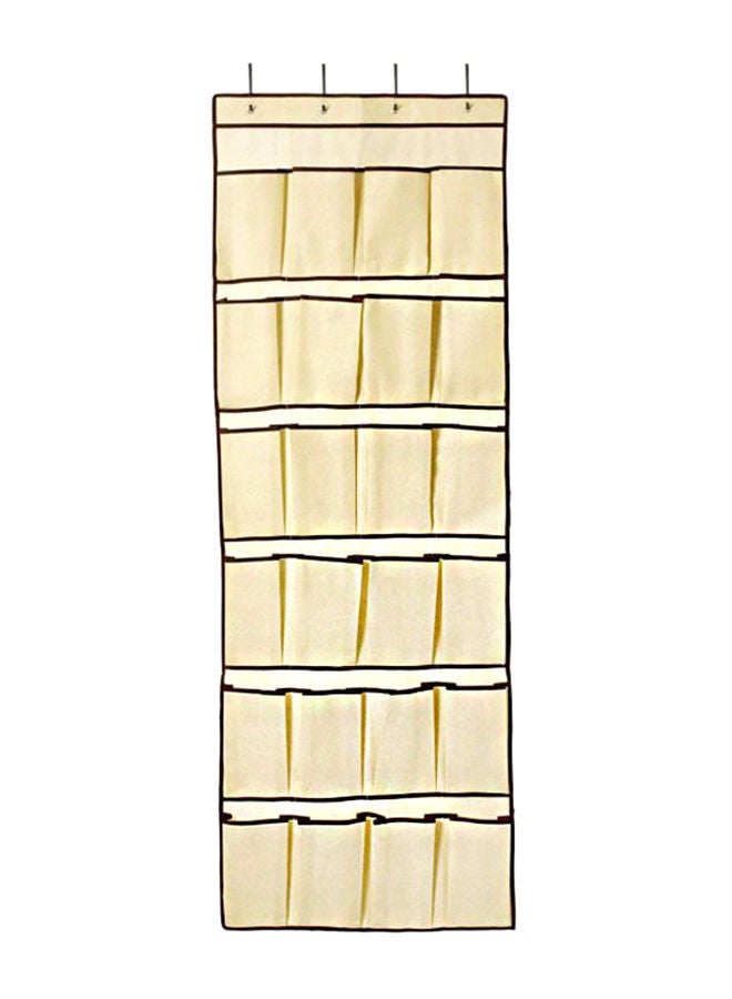 نيبمينينت منظم أحذية يعلق على الباب مكون من 24 جيبًا بيج / أسود 125 x 45سنتيمتر - Image 1