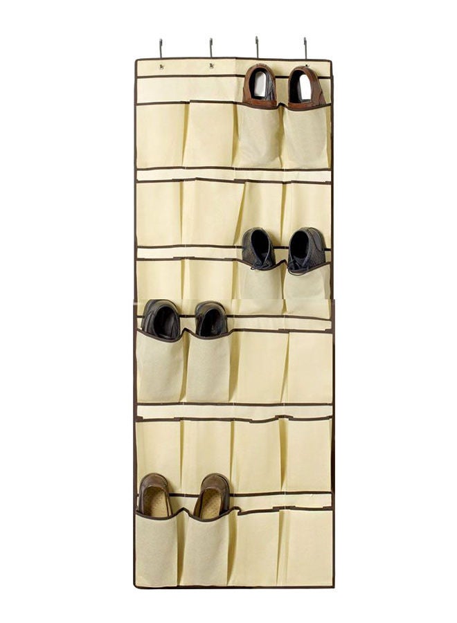 نيبمينينت منظم أحذية يعلق على الباب مكون من 24 جيبًا بيج / أسود 125 x 45سنتيمتر - Image 2