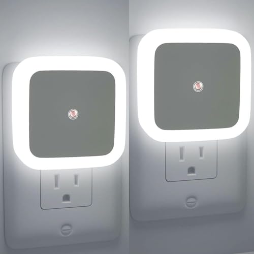 Desidiya Light Lamp Pack of 2 Sensor Light for Bedroom Bed Side Home|Smart Automatic Onoff Dim Led Lights Energy Saving 0.5W Lamp Stairs Kitchen Bathroom - Polycarbonate, White - Image 1