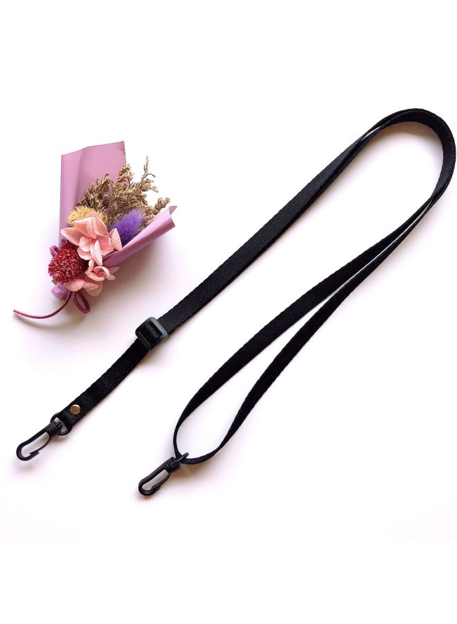 Adjustable Length Candy Solid Color Mobile Phone Case Strap Shoulder Strap Crossbody Bag Cup Camera Universal Mobile Phone Lanyard-Specifications Support Image Upload:Black - Image 1