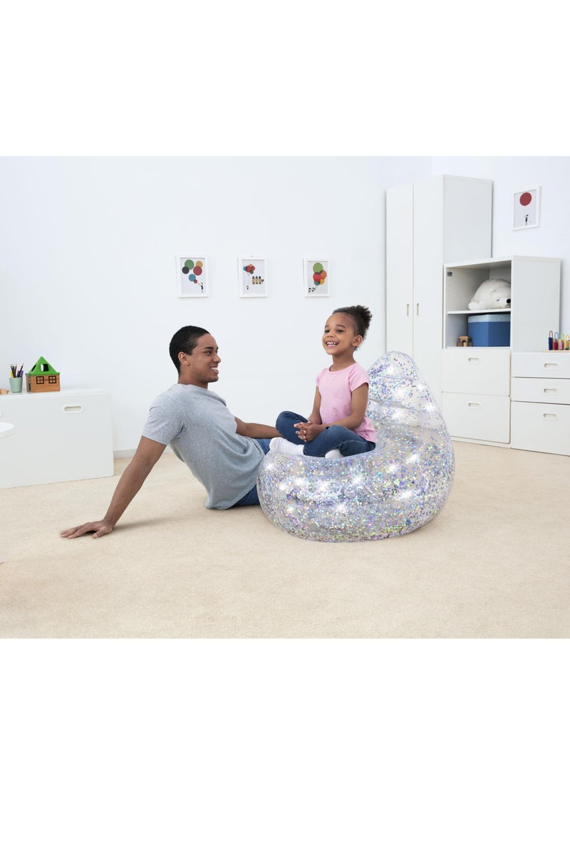 Bestway Bestway Glitter Dream Air Chair 72x72x64cm | Kids chair | Kiddie Lounge | Inflatable Chair for Indoor & Outdoor  - Image 4