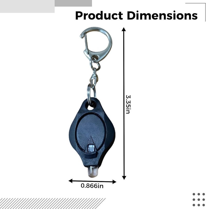 Black Mini Flashlight 100 LED Keychain Portable 3 3 Inch Emergency Light - Image 3