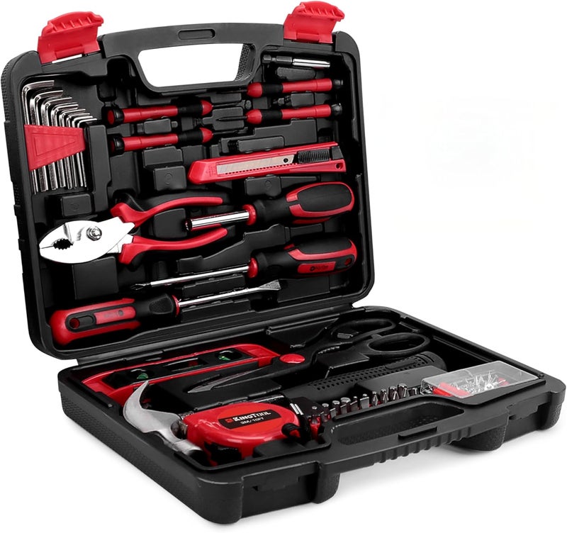 KingTool Home Repair Tool Kit - 149 Pieces Basic Home Repair Tool Set, General Mechanic Tool Set, General Household Tool Kit with Plastic Toolbox, Perfect for Homeowner, Office & College Repairs - Image 1