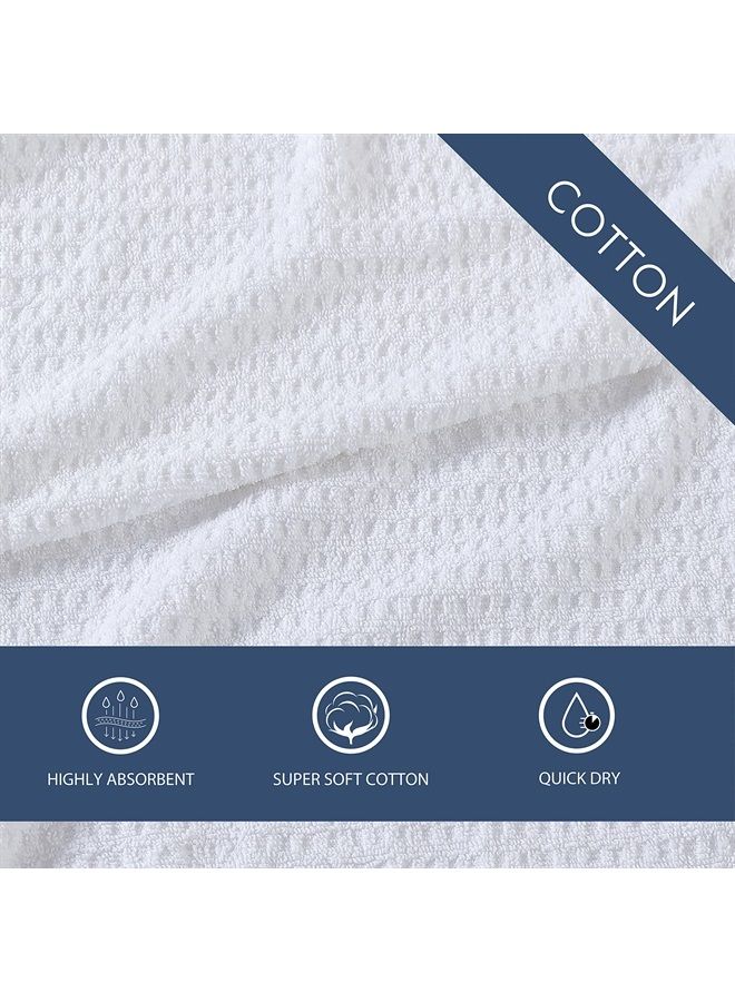TOMMY Bahama Washcloth Set, Highly Absorbent Cotton Bathroom Decor, Low Linting & Fade Resistant (Northern Pacific White, 12 Piece) - Image 4