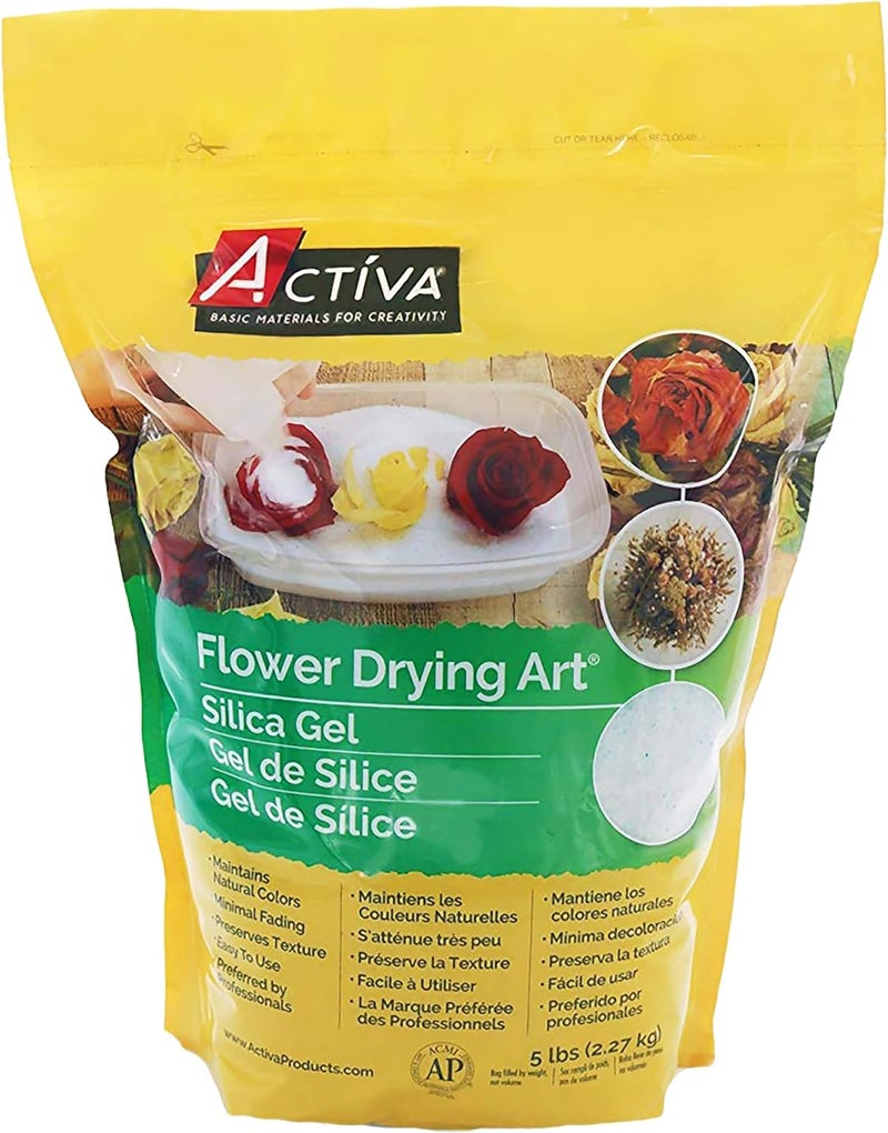 ACTIVA Flower Drying Art Silica Gel 5lb - Preserve Flowers with Non-Toxic Moisture Absorbing Crystals - Image 1