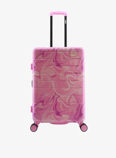 وايف Textured Hardcase Luggage Trolley Bag with Retractable Handle