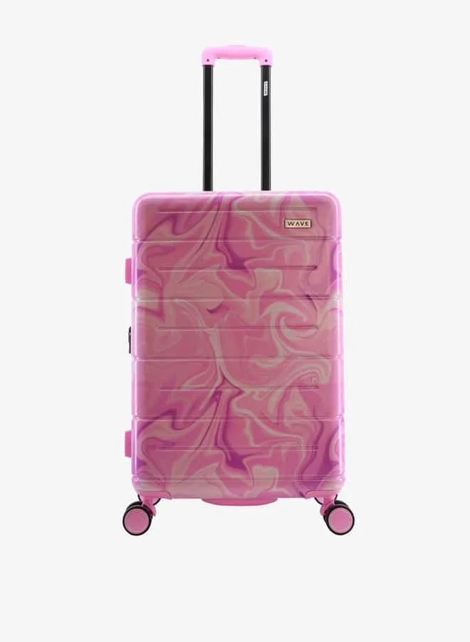 وايف Textured Hardcase Luggage Trolley Bag with Retractable Handle