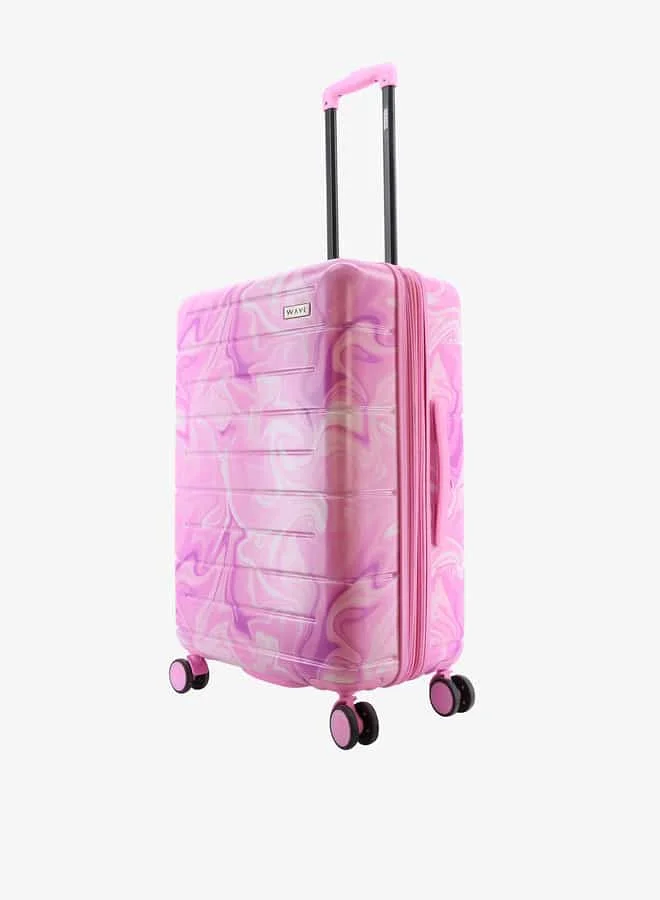 وايف Textured Hardcase Luggage Trolley Bag with Retractable Handle