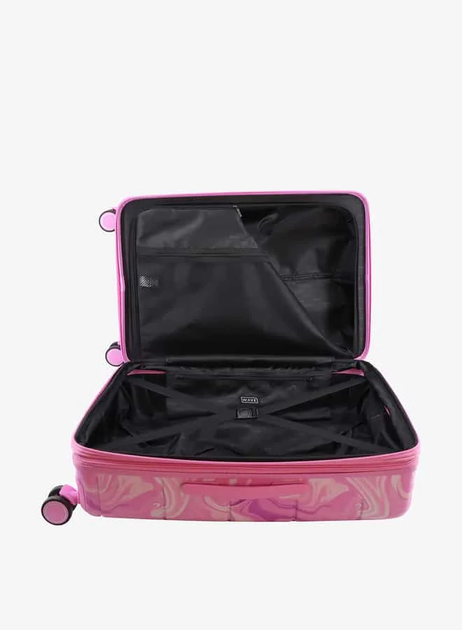 وايف Textured Hardcase Luggage Trolley Bag with Retractable Handle