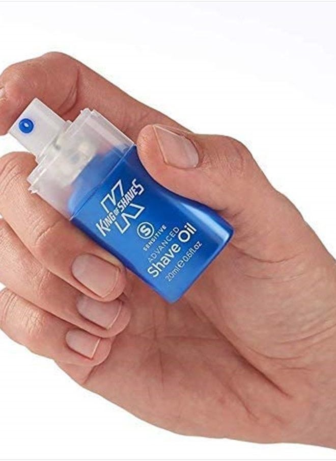 King of shaves Sensitive Advanced Shaving Oil With Handy Pump 30 ml  - Image 3
