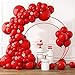 RUBFAC Red Balloons Different Sizes 105pcs 5101218 Inches for Garland Arch Gender Reveal Latex Balloons for Birthday Wedding Valentines Day Baby Shower Graduation Party Christmas Decoration - Image 3