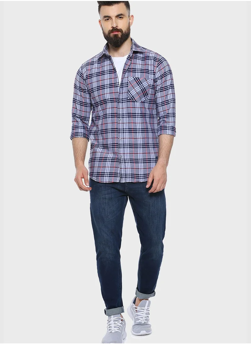 Campus Sutra Checked Regular Fit Shirt