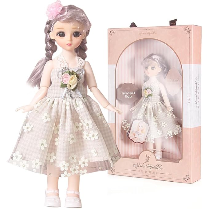 PRINCESS DOLLS PLAYSET  PRINCESS DOLLS WITH DRESSES FANTASY ROLE PLAY SET FOR KIDS WITH ELEGANT DRESSES, ACCESSORIES  GIRLS GIFT FOR AGES 3+