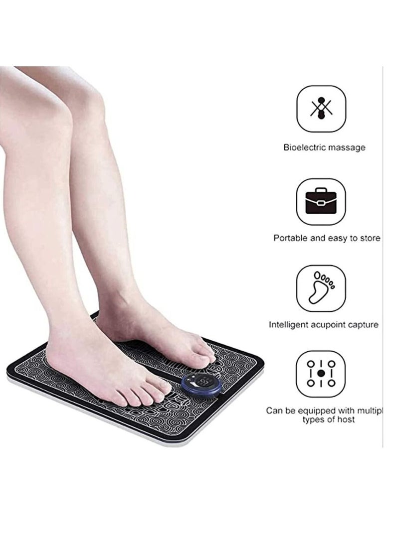 إلترازون USB Rechargeable EMS Foot Massager – Portable Electric Muscle Stimulator for Foot Pain Relief, Circulation Boost & Relaxation, Foldable Mat Design for Home, Office & Travel Use - Image 4