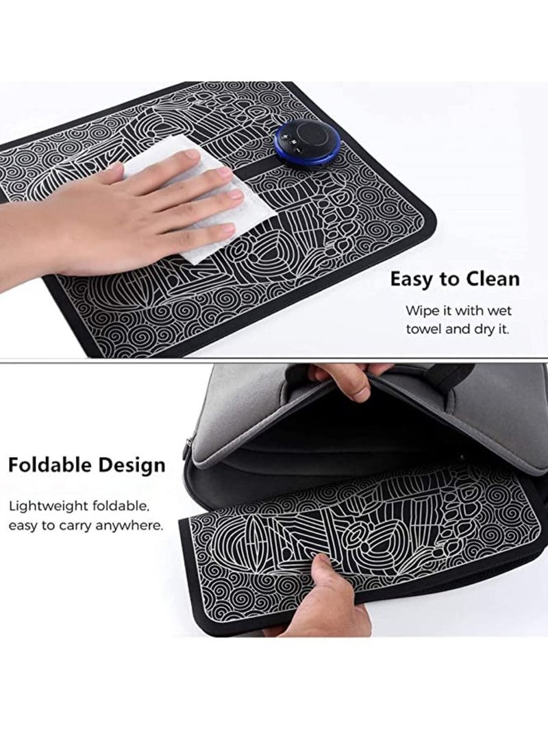 إلترازون USB Rechargeable EMS Foot Massager – Portable Electric Muscle Stimulator for Foot Pain Relief, Circulation Boost & Relaxation, Foldable Mat Design for Home, Office & Travel Use - Image 3