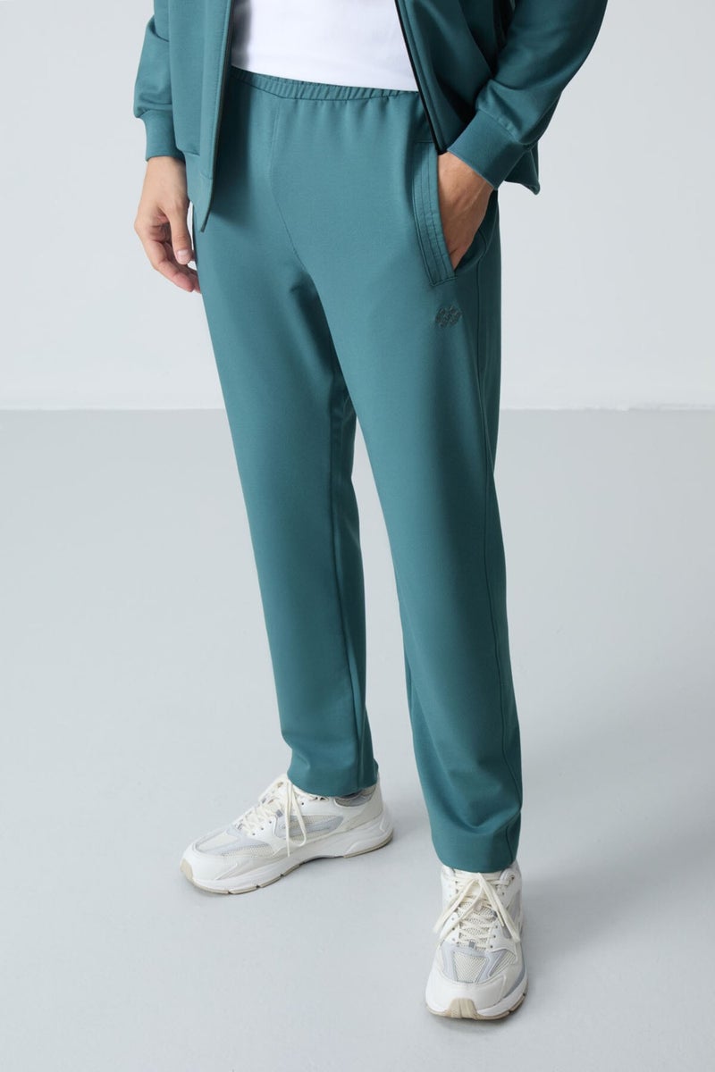 Tommy Life Forest Green Cotton Thick Soft Texture Comfort Fit Basic Men's Tracksuit - 85260  - Image 3