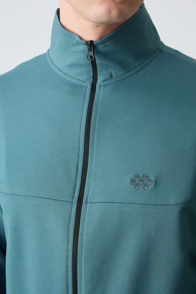 Tommy Life Forest Green Cotton Thick Soft Texture Comfort Fit Basic Men's Tracksuit - 85260  - Image 5