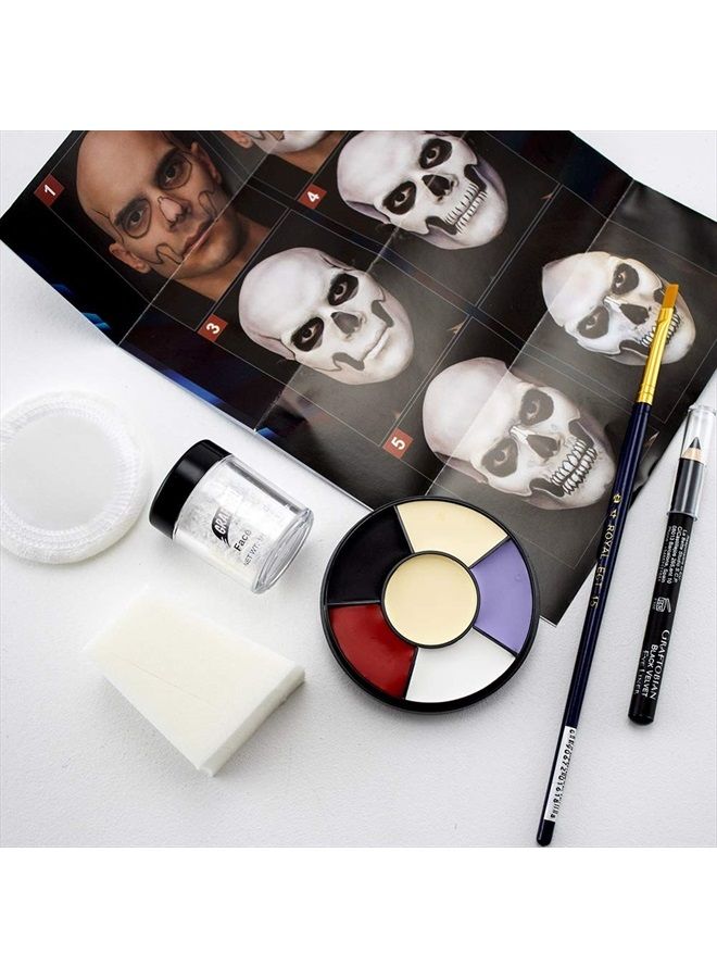 Graftobian طقم مكياج جمجمة - مجموعة مكياج هيكل عظمي للأزياء، الكوسبلاي، والهالوين - Image 3