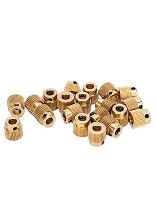 Brass Gear 40 Teeth Drive 11mm x 11mm For 3D Printer Smooth Transmission Pack of 20 - Image 1