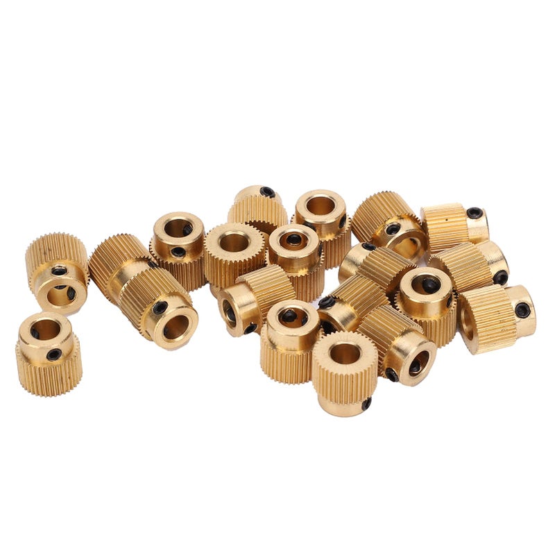Brass Gear 40 Teeth Drive 11mm x 11mm For 3D Printer Smooth Transmission Pack of 20 - Image 2