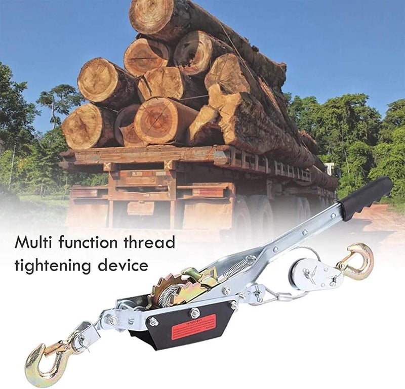 HELLARO Heavy-Duty 4-Ton Dual Gear Power Hand Puller With Cable Rope, Dual (2) Gear, 1 Set, Multicolor - Image 5