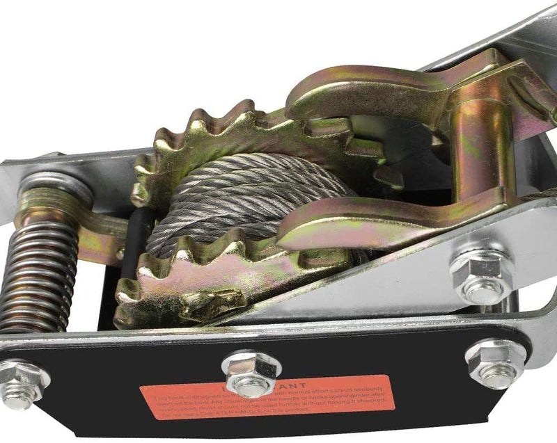 HELLARO Heavy-Duty 4-Ton Dual Gear Power Hand Puller With Cable Rope, Dual (2) Gear, 1 Set, Multicolor - Image 2