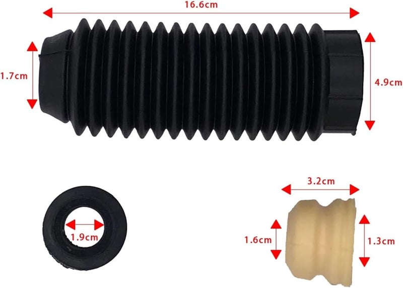 Wivplex Car Front Shock Absorber Buffer Rubber Boot Set - Image 2