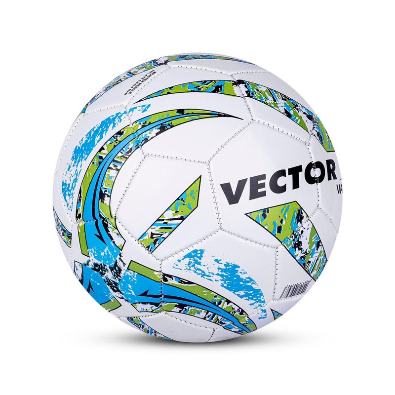 Vector X Varsity PVC Machine Stitched Football - Size 5 - White-Blue - Image 2