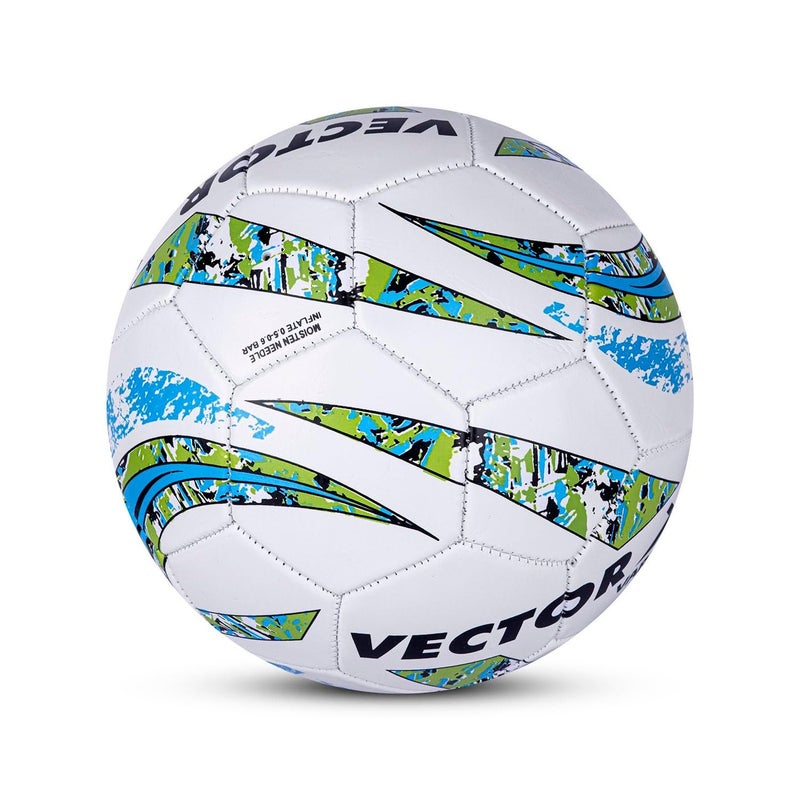 Vector X Varsity PVC Machine Stitched Football - Size 5 - White-Blue - Image 4
