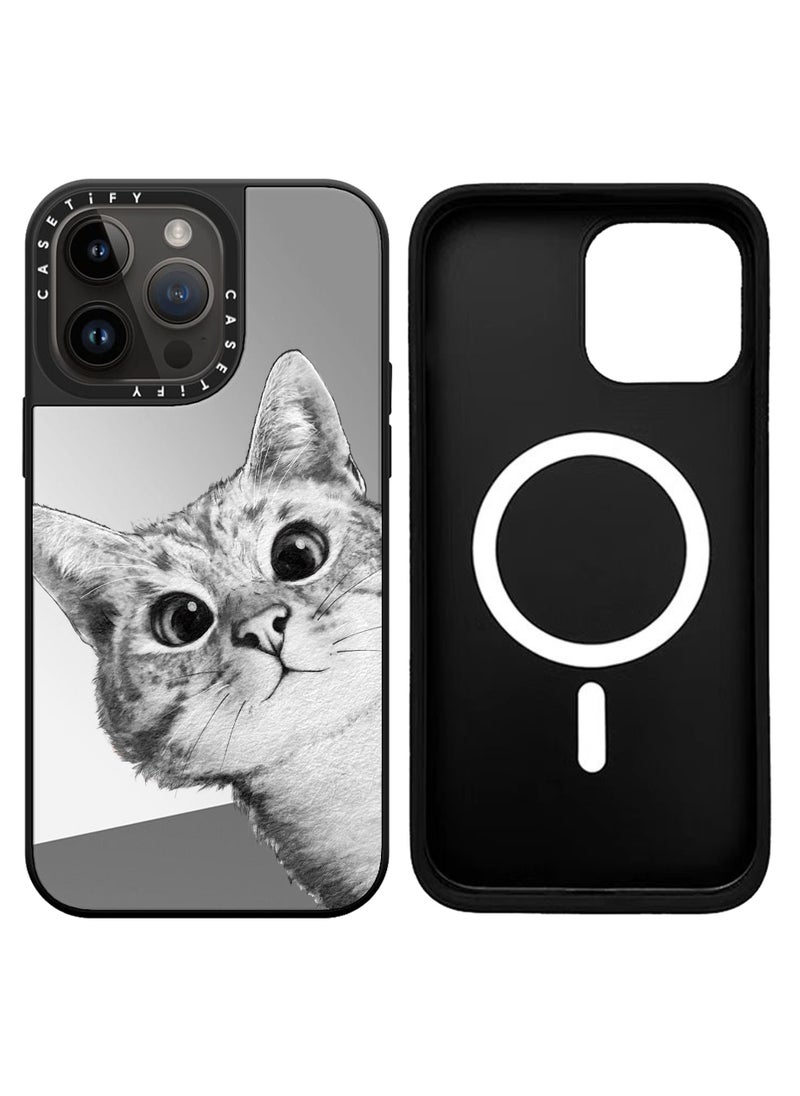 Casetify - Apple iPhone 15 Pro Case Probe Cat Magnetic Adsorption Phone Cover - Mirror Face - Image 1