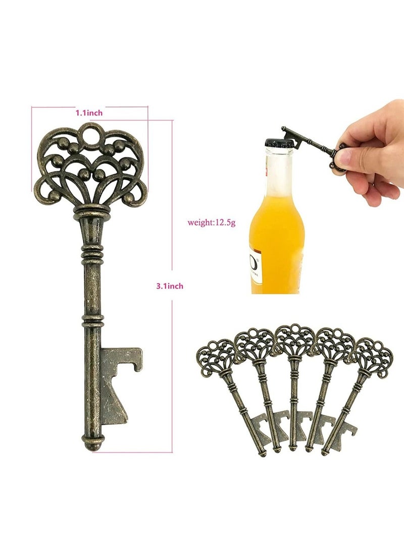 Generic - Key Bottle Openers, 10 Set Vintage Key Bottle Opener With Escort Card Tag And Key Chains, For Party And Festival Souvenir Gift - Image 1