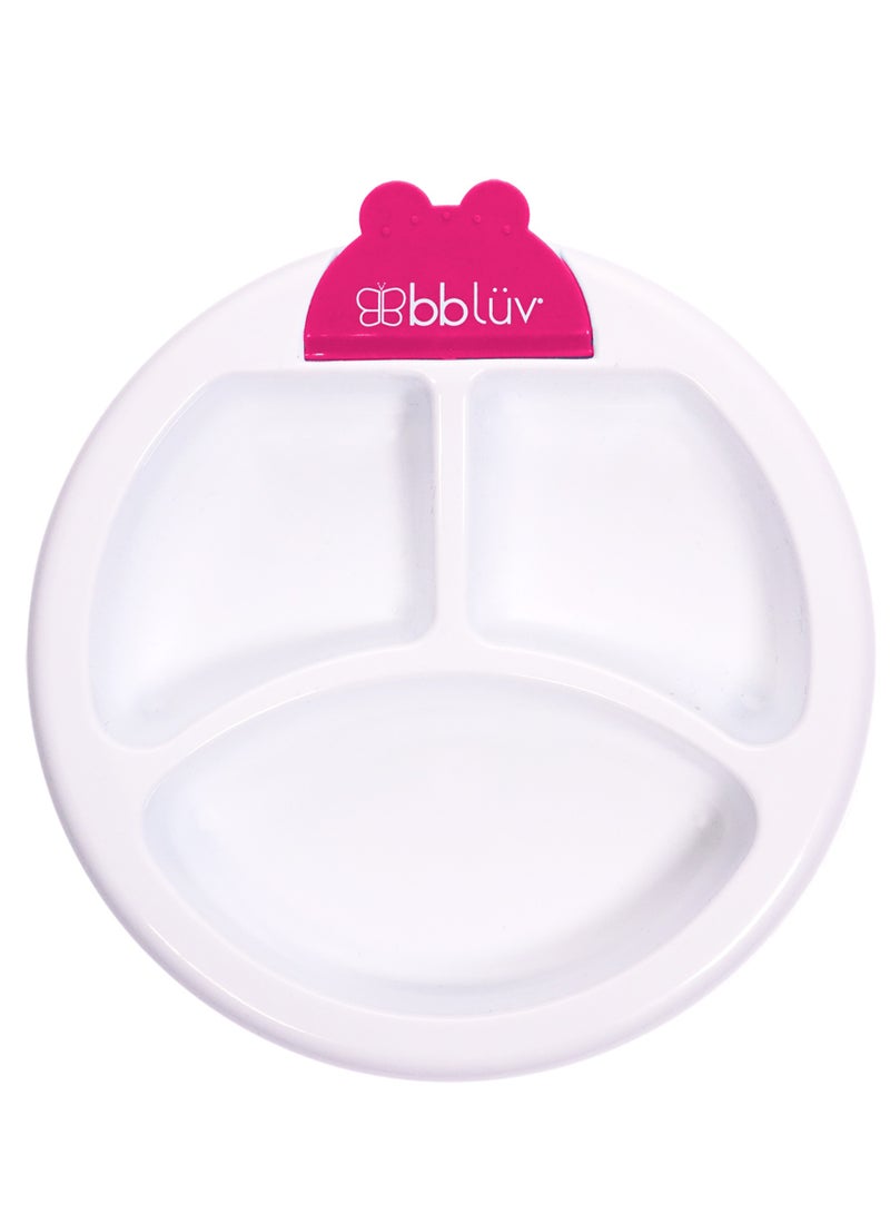 bbluv Platö – Warm Feeding Plate for Babies & Toddlers – Keeps Food Warm, Non-Slip Suction Base, Divided Sections – Easy to Clean & BPA-Free – Aqua - Image 1