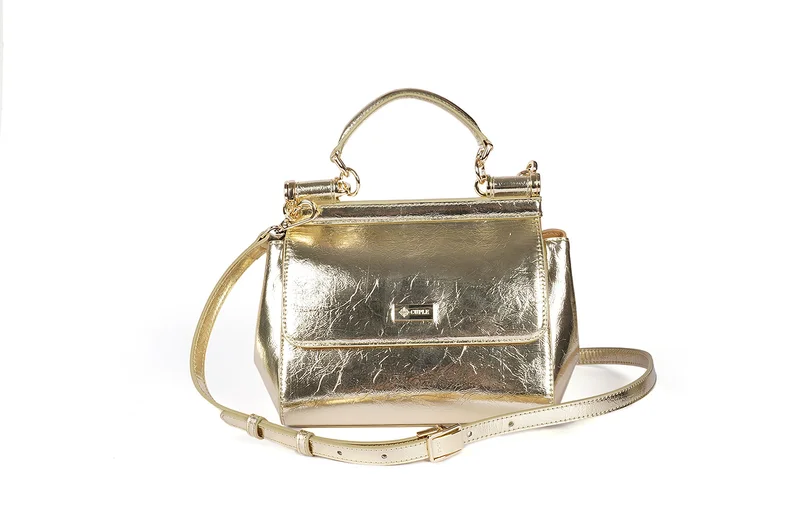 Cuple Small satchel style polished Handbag