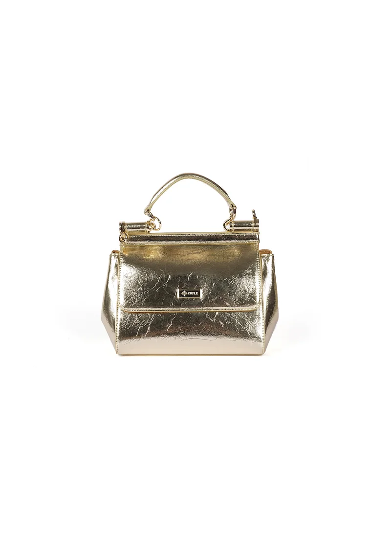 كيوبل Small satchel style polished Handbag