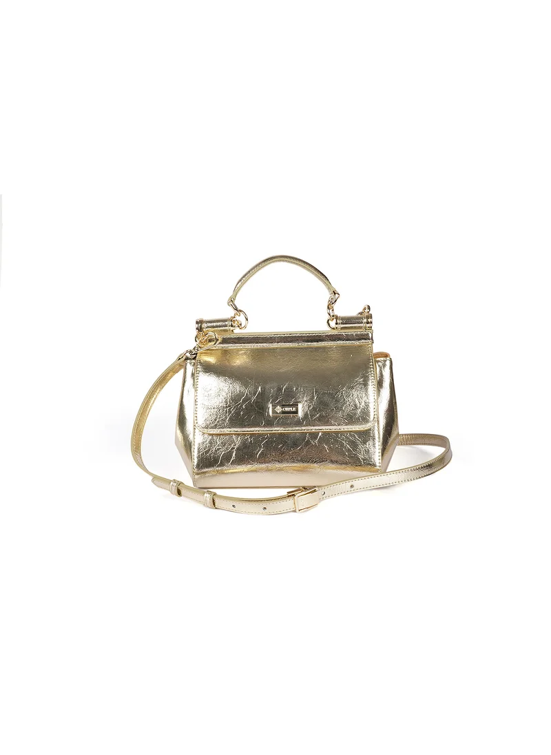 كيوبل Small satchel style polished Handbag