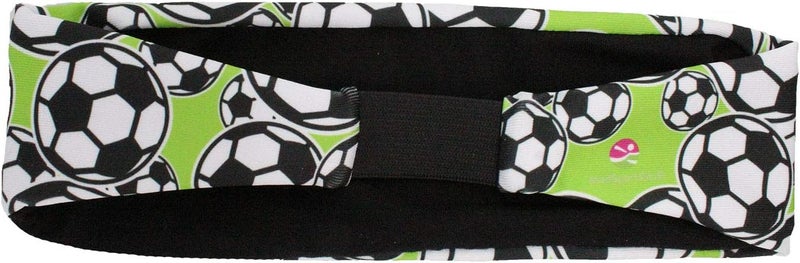 MadSportsStuff Crazy Soccer Headband with Soccer Ball Logos - Image 3