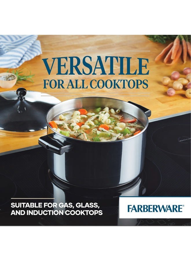 Farberware Classic Stainless Steel 6-Quart Stockpot with Lid, Stainless Steel Pot with Lid, Silver - Image 4